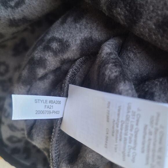 J Crew Quilted Button-Neck Sherpa Tunic Leopard Print Pullover Women's Size S - Picture 8 of 8